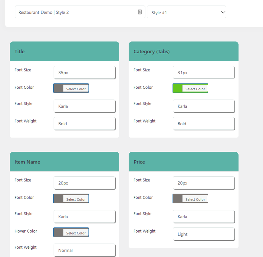 price list maker font