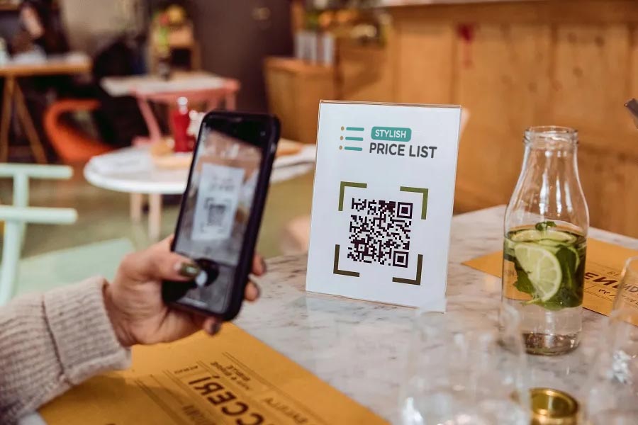 stylish price list qr code