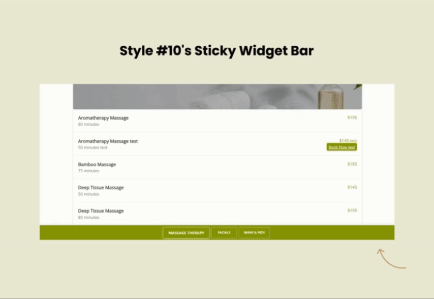 Style Sticky Widget Bar