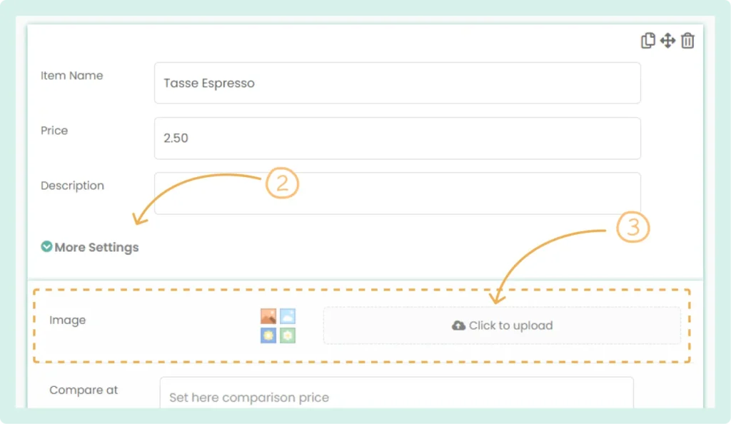 Expanded Image feature More Settings