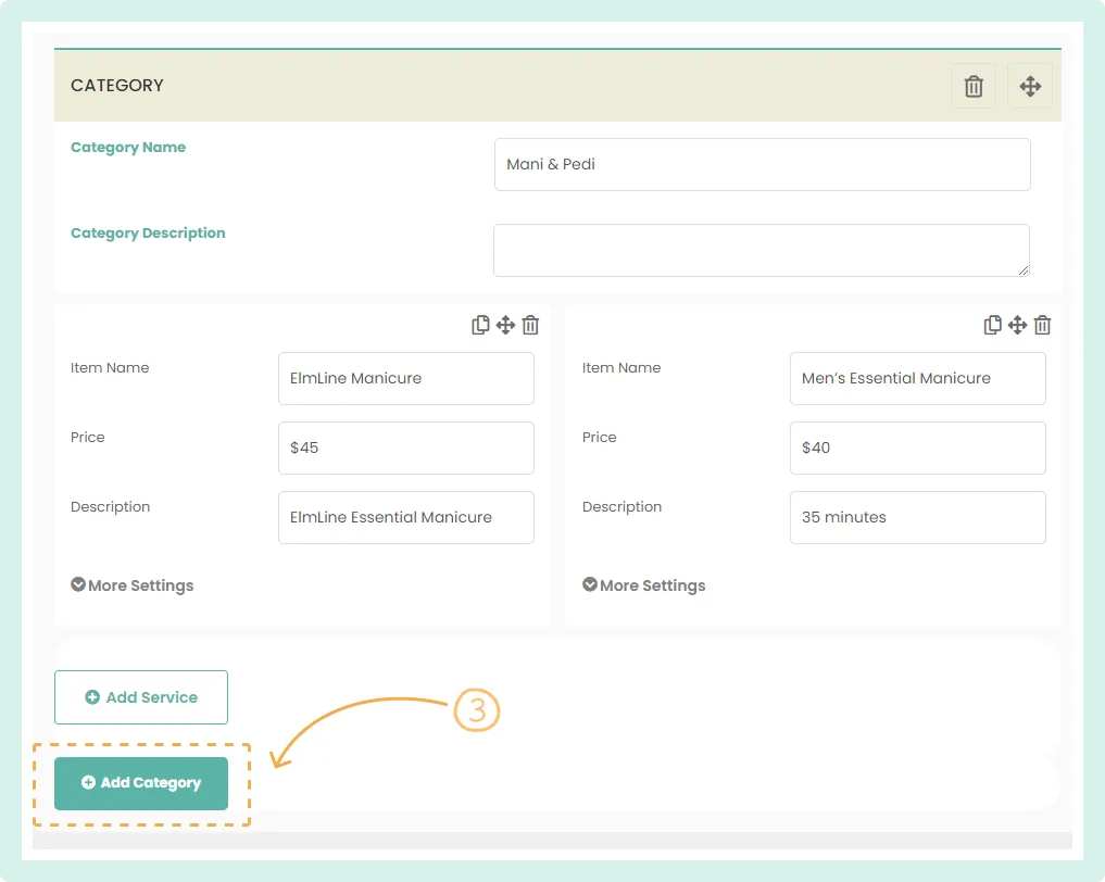 Sortable Category Tabs Categories