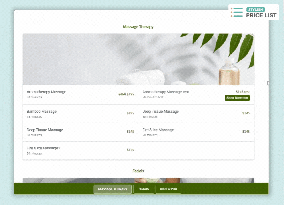 Sticky Category Bar Frontend