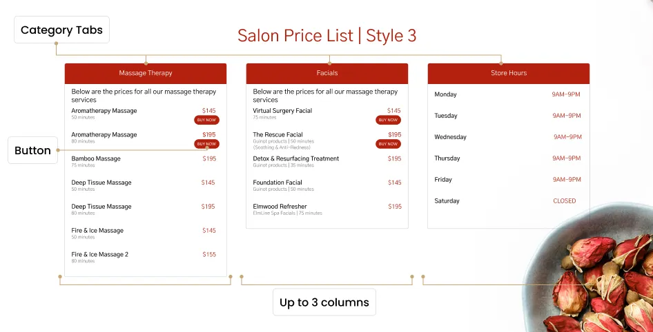 Stylish Price List Style 3