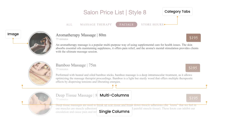 Stylish Price List Style 8
